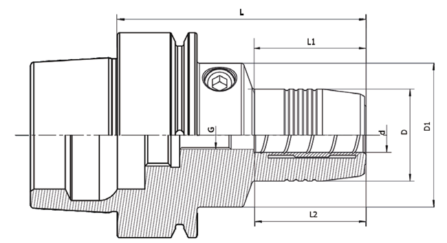 Hydraulic chuck, HSK-F
