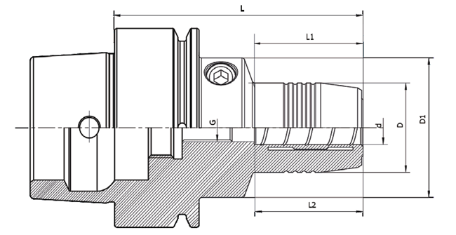 Hydraulic chuck, HSK-E
